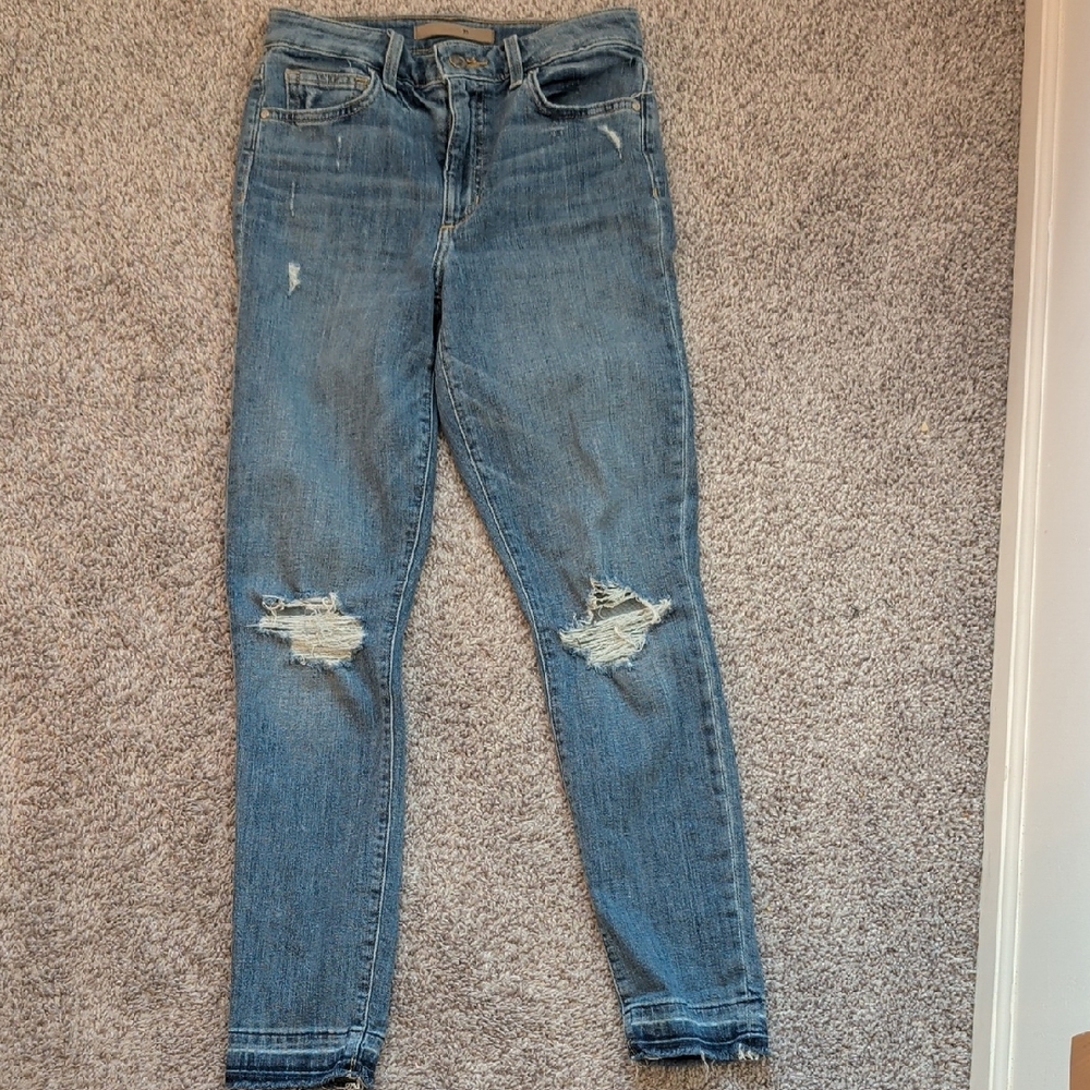 Joe's Jeans Blue Distressed Skinny Jeans